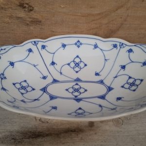 Broodschaal, geschulpt antiek model Oscar Schaller Blau Saks - Afbeelding 5