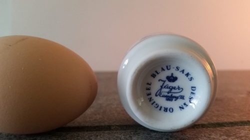 Eierdop, eierdopje blau saks Jager origineel design