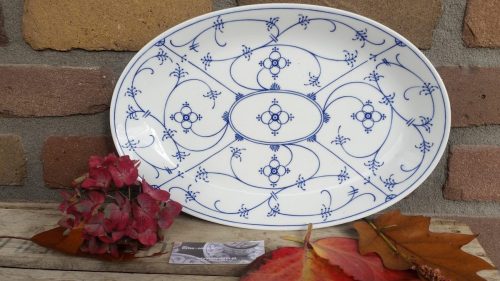 Blau saks porseleinen serveerschaal vleesschaal Form Marienbad Ingres weiss