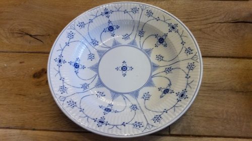 Soepborden, ontbijtborden, dinerborden Societe Ceramique blauw saks