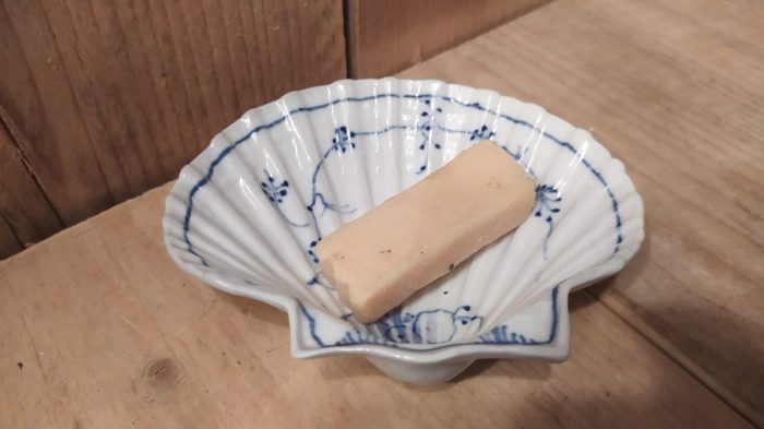 Blauw saks porseleinen  zeepbakje schelpmodel - Afbeelding 3
